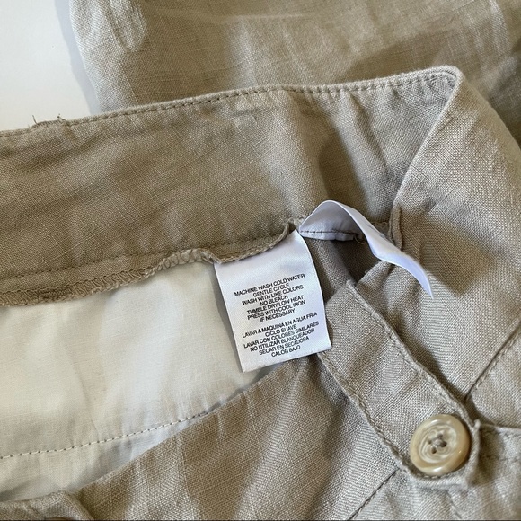 Jones New York Linen Cargo Button Detail Pants - Picture 14 of 15
